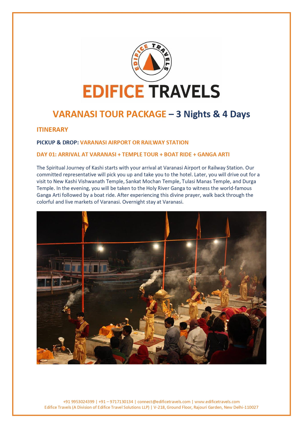 Varanasi Tour Package - 3 Nights & 4 Days - 3 Star Hotel Category